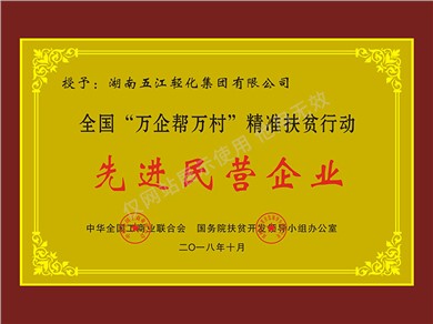 企業(yè)“萬企幫萬村”精準(zhǔn)扶貧行動(dòng)先進(jìn)民營(yíng)企業(yè)（2018年）